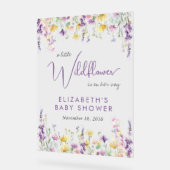 Boho Wildblume Watercolor Babydusche Willkommen Acrylschild (Winkel)