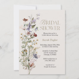 Boho Wildblume Watercolor Brautparty Einladung