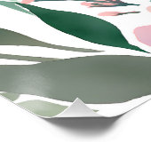 Boho Wildblume Watercolor Floral Pastell Poster (Ecke)