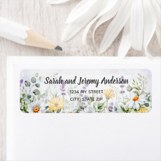 Boho Wildblume Watercolor Personalize Wedding (Insitu)