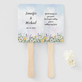 Boho Wildblume Watercolor Personalize Wedding Fächer