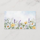 Boho Wildblume Watercolor Personalize Wedding Platzkarte (Rückseite)