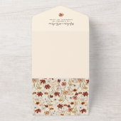 Boho Wildblume Wedding All In One Einladung (Außenbereich)