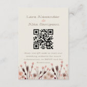 Boho Wildblume Wedding Begleitkarte (Vorderseite)