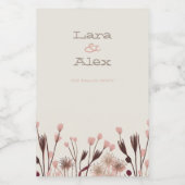 Boho Wildblume Wedding Candle Label Lebensmitteletikett (Einzelnes Label)