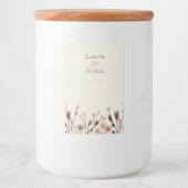 Boho Wildblume Wedding Candle Label Lebensmitteletikett (Vorderseite)