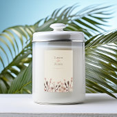 Boho Wildblume Wedding Candle Label Lebensmitteletikett
