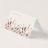 Boho Wildblume Wedding Danke-Card (Vorderseite)