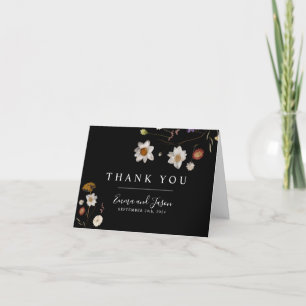 Boho Wildblume Wedding Danke-Card Dankeskarte