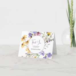 Boho Wildblume Wedding Dankeskarte