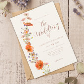 Boho Wildblume Wedding Einladung