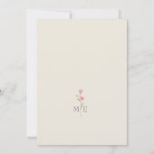 Boho Wildblume Wedding Einladung (Rückseite)