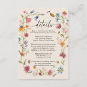 Boho Wildblume Wedding Enclosure Card Begleitkarte (Vorderseite)