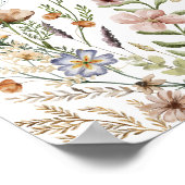 Boho Wildblume Wedding Garden Blume Willkommen Poster (Ecke)