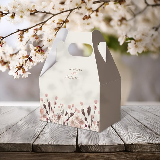 Boho Wildblume Wedding Geschenkschachtel