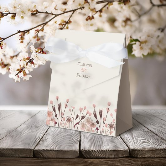 Boho Wildblume Wedding Geschenkschachtel