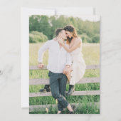 Boho Wildblume Wedding Invite Foto Back Einladung (Rückseite)