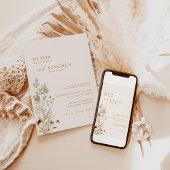 Boho Wildblume Wedding Invite | Modernes Blumenzei Einladung