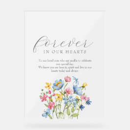 Boho Wildblume Wedding Memorial Acrylschild