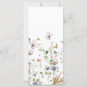 Boho Wildblume Wedding Menu (Rückseite)