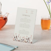 Boho Wildblume Wedding Menu Sockelschild (In SItu)