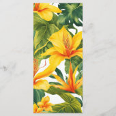 Boho Wildblume Wedding Menükarte (Rückseite)