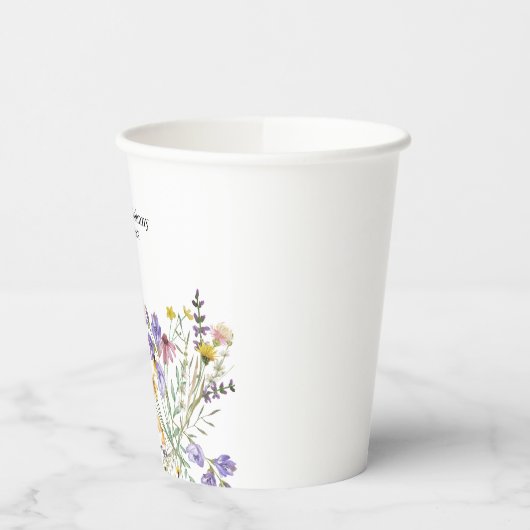 Boho Wildblume Wedding Pappbecher (Links)