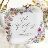 Boho Wildblume Wedding Pappteller