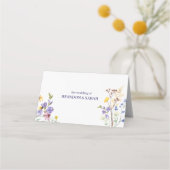 Boho Wildblume Wedding Platzkarte (Rückseite)