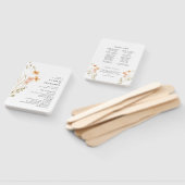 Boho Wildblume Wedding Program Hand Fan Fächer (Non-assembled)