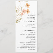 Boho Wildblume Wedding Program Programm (Vorderseite)