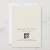 Boho Wildblume Wedding QR Code Einladung (Rückseite)