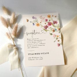 Boho Wildblume Wedding Reception Enclosure Card Begleitkarte