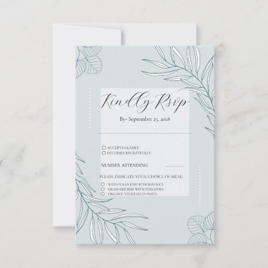Boho Wildblume Wedding RSVP (Vorderseite)