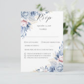 Boho Wildblume Wedding RSVP (Stehend Vorderseite)