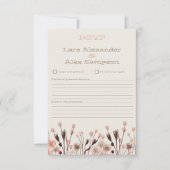 Boho Wildblume Wedding RSVP Card (Vorderseite)