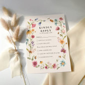 Boho Wildblume Wedding RSVP Card