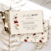 Boho Wildblume Wedding RSVP Card