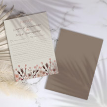 Boho Wildblume Wedding RSVP Card