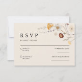 Boho Wildblume Wedding RSVP Card Mitteilungskarte (Vorderseite)