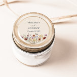 Boho Wildblume Wedding Runder Aufkleber<br><div class="desc">Unsere Boho Wildblume Wedding Classic Round Sticker, personalisiert mit den Namen der Braut und des Bräutigams, ist die perfekte Touch für Ihr Hochzeitsgeschenk oder Ihre Lieblinge. Diese Aufkleber mit rustikalem Trockenrasen, zarten Blätter und Vintagen Wildblumen in den Tönen Bräune, Braun, Rost, Terrakotta und gebrannter Orange fügen Ihrem böhmischen Fest ein...</div>
