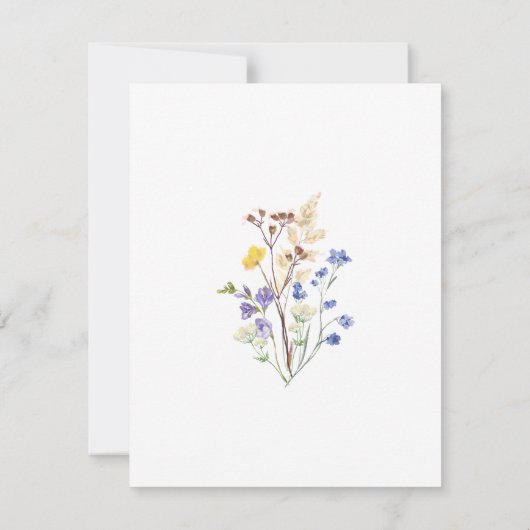 Boho Wildblume Wedding Save The Date (Rückseite)