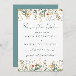 Boho Wildblume Wedding Save The Date