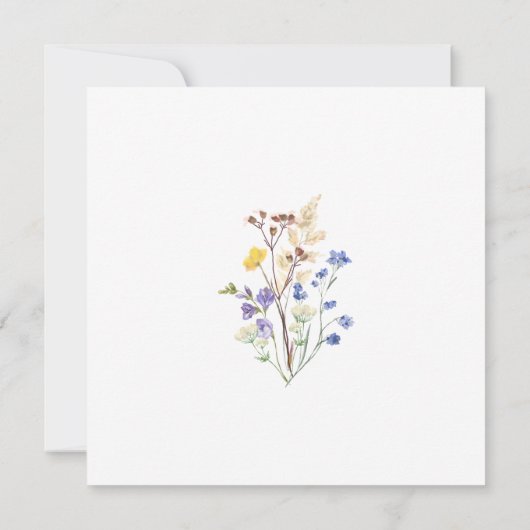 Boho Wildblume Wedding Save The Date (Rückseite)