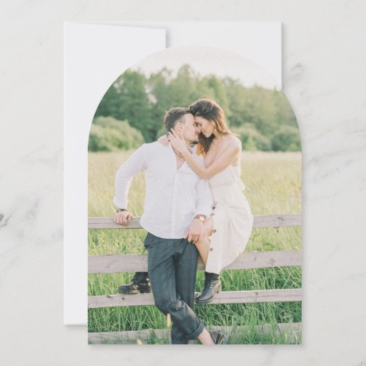 Boho Wildblume Wedding Save the Date Arch Einladung (Rückseite)