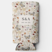 Boho Wildblume Wedding Seltzer Can Cooler Selters Dosenkühler (Vorderseite)