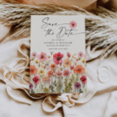 Boho Wildblume Wedding speichert das Datum Einladung