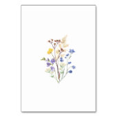 Boho Wildblume Wedding Tischnummer (Rückseite)