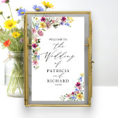 Boho Wildblume Wedding Welcome Poster
