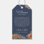 Boho Wildblume Wedding Willkommensgeschenk-Beutel Geschenkanhänger (Vorderseite)